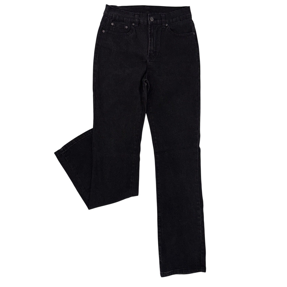 DG2 Diane Gilman Denim Jeans Size 4 Tallβ Black Bootcut Stretch